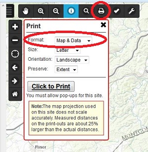 Image of 'Map & Data' Print panel